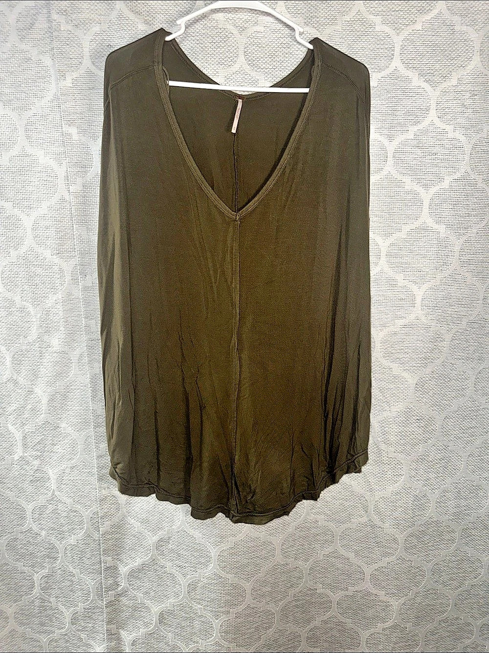 Free People Moonshine Tunic Olive V-Neck